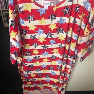LuLaRoe Colorful Star Patterned Top